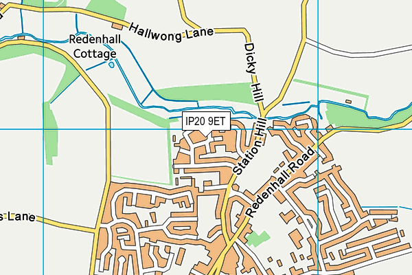 IP20 9ET map - OS VectorMap District (Ordnance Survey)