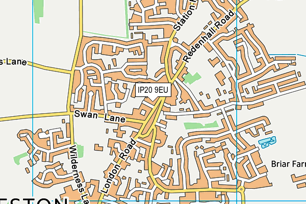 IP20 9EU map - OS VectorMap District (Ordnance Survey)