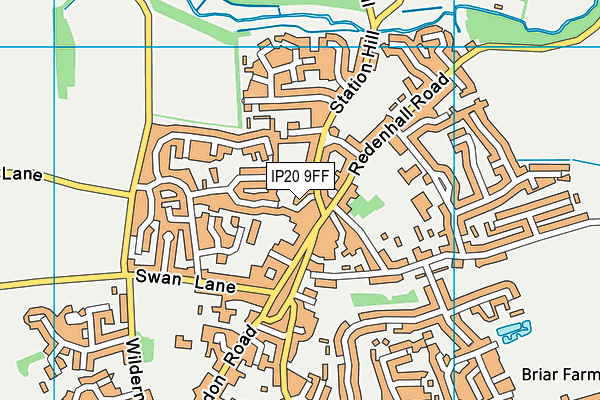 IP20 9FF map - OS VectorMap District (Ordnance Survey)
