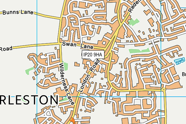 IP20 9HA map - OS VectorMap District (Ordnance Survey)