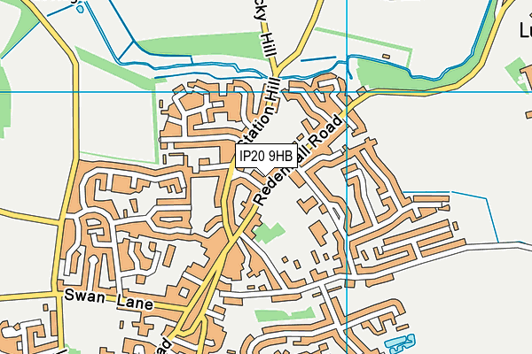 IP20 9HB map - OS VectorMap District (Ordnance Survey)