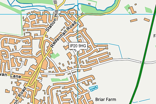 IP20 9HG map - OS VectorMap District (Ordnance Survey)