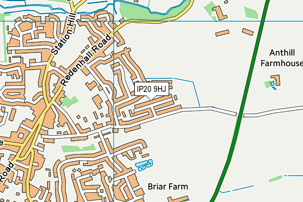 IP20 9HJ map - OS VectorMap District (Ordnance Survey)