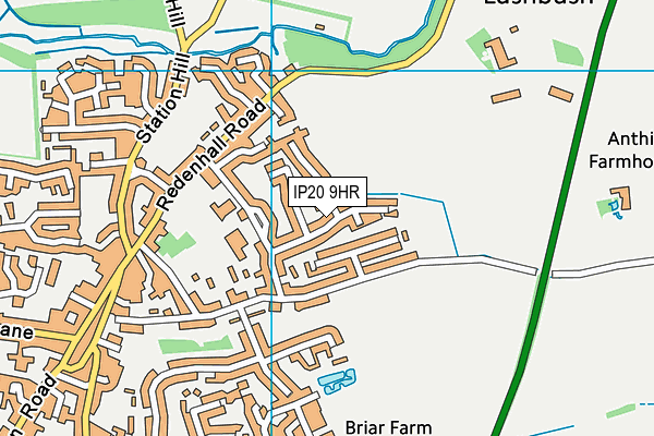 IP20 9HR map - OS VectorMap District (Ordnance Survey)