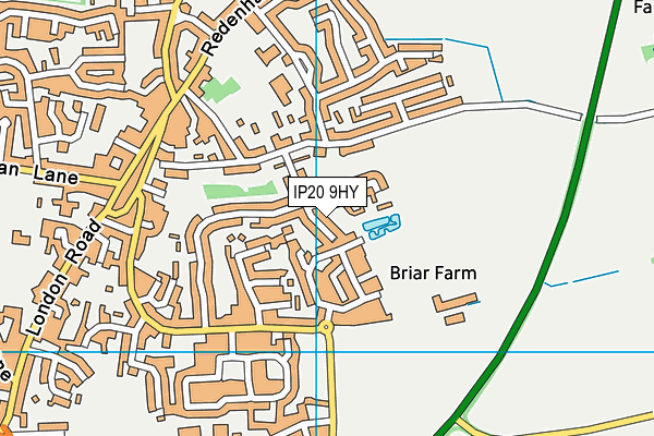 IP20 9HY map - OS VectorMap District (Ordnance Survey)