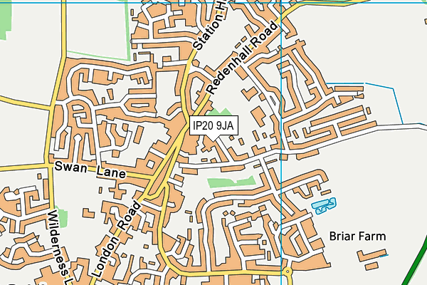 IP20 9JA map - OS VectorMap District (Ordnance Survey)