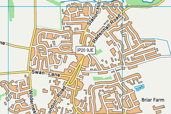 IP20 9JE map - OS VectorMap District (Ordnance Survey)