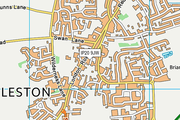 IP20 9JW map - OS VectorMap District (Ordnance Survey)
