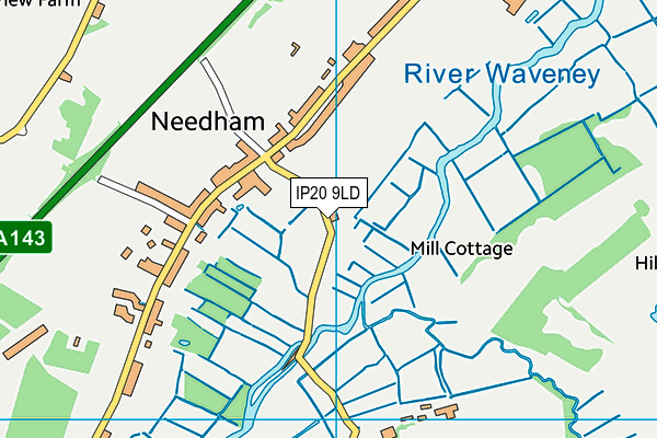 IP20 9LD map - OS VectorMap District (Ordnance Survey)