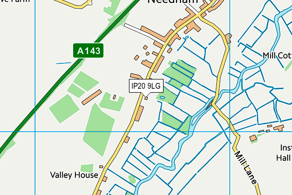 IP20 9LG map - OS VectorMap District (Ordnance Survey)