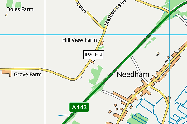 IP20 9LJ map - OS VectorMap District (Ordnance Survey)