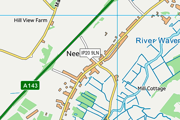 IP20 9LN map - OS VectorMap District (Ordnance Survey)