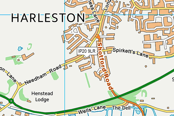 IP20 9LR map - OS VectorMap District (Ordnance Survey)