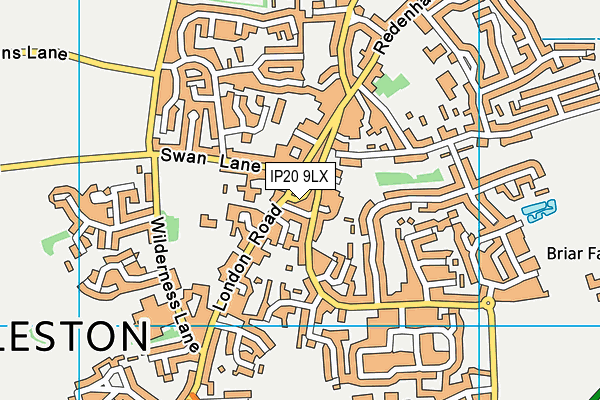 IP20 9LX map - OS VectorMap District (Ordnance Survey)