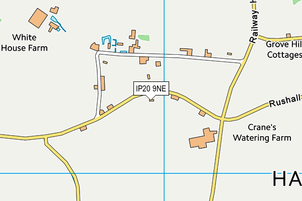 IP20 9NE map - OS VectorMap District (Ordnance Survey)