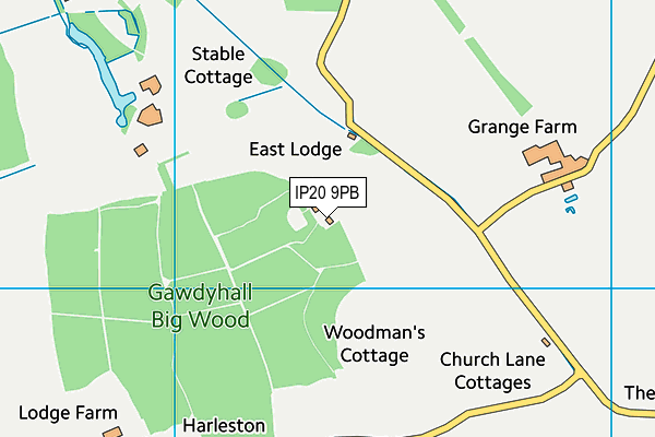 IP20 9PB map - OS VectorMap District (Ordnance Survey)