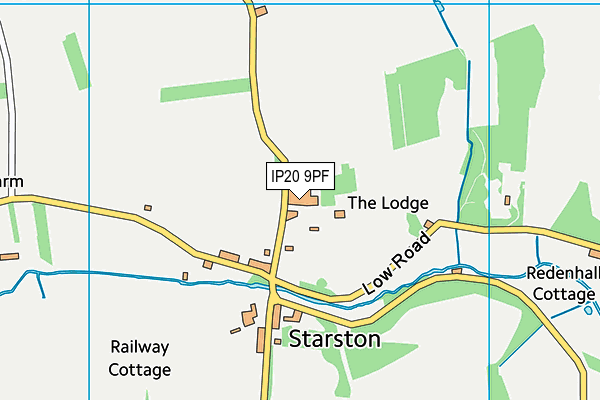 IP20 9PF map - OS VectorMap District (Ordnance Survey)