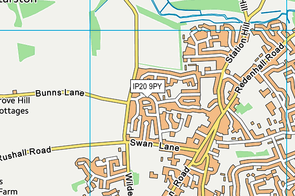 IP20 9PY map - OS VectorMap District (Ordnance Survey)