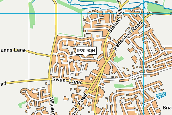IP20 9QH map - OS VectorMap District (Ordnance Survey)