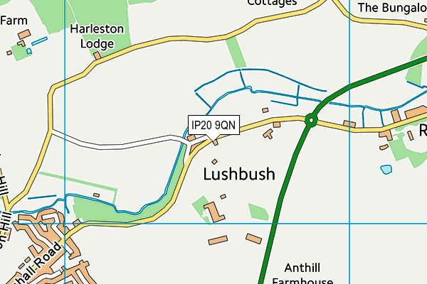 IP20 9QN map - OS VectorMap District (Ordnance Survey)