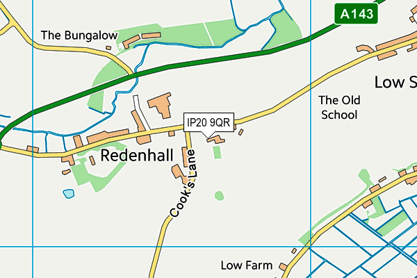 IP20 9QR map - OS VectorMap District (Ordnance Survey)