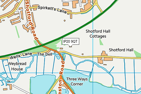 IP20 9QT map - OS VectorMap District (Ordnance Survey)