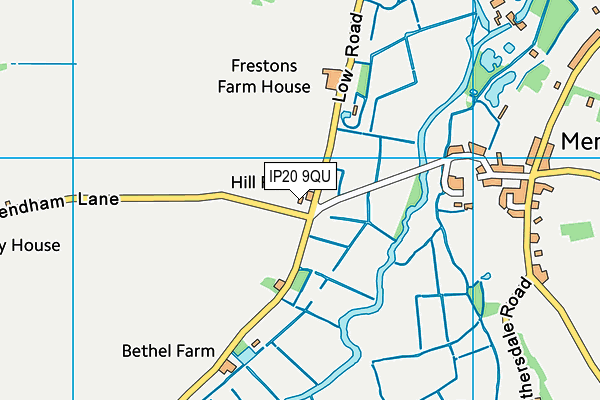 IP20 9QU map - OS VectorMap District (Ordnance Survey)