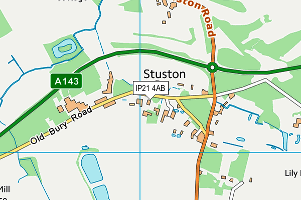 IP21 4AB map - OS VectorMap District (Ordnance Survey)