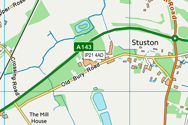 IP21 4AD map - OS VectorMap District (Ordnance Survey)