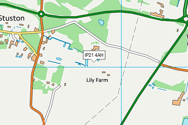 IP21 4AH map - OS VectorMap District (Ordnance Survey)