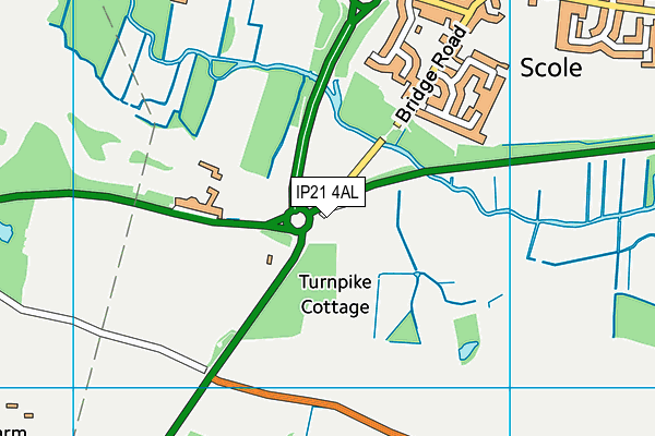 IP21 4AL map - OS VectorMap District (Ordnance Survey)