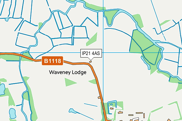 IP21 4AS map - OS VectorMap District (Ordnance Survey)