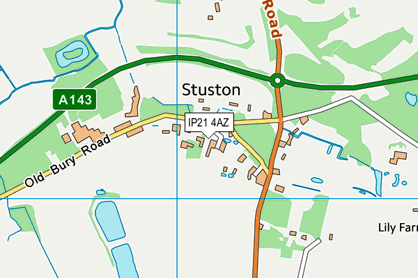 IP21 4AZ map - OS VectorMap District (Ordnance Survey)