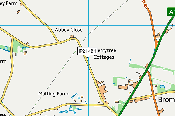 IP21 4BH map - OS VectorMap District (Ordnance Survey)