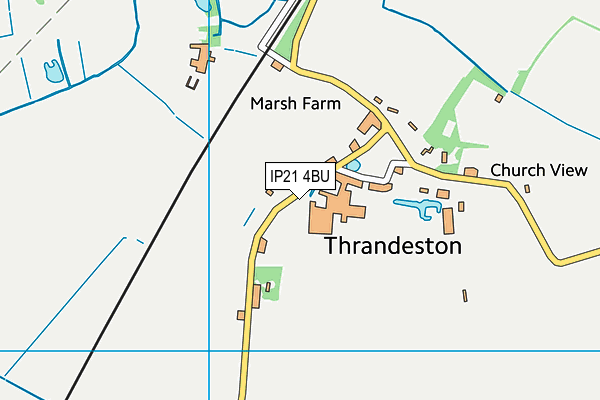 IP21 4BU map - OS VectorMap District (Ordnance Survey)