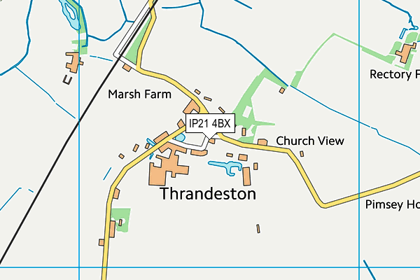 IP21 4BX map - OS VectorMap District (Ordnance Survey)