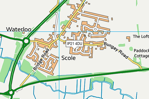 IP21 4DU map - OS VectorMap District (Ordnance Survey)