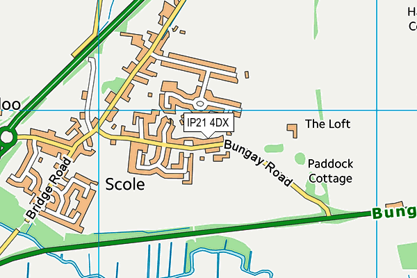 IP21 4DX map - OS VectorMap District (Ordnance Survey)