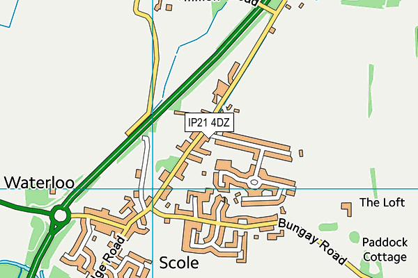 IP21 4DZ map - OS VectorMap District (Ordnance Survey)