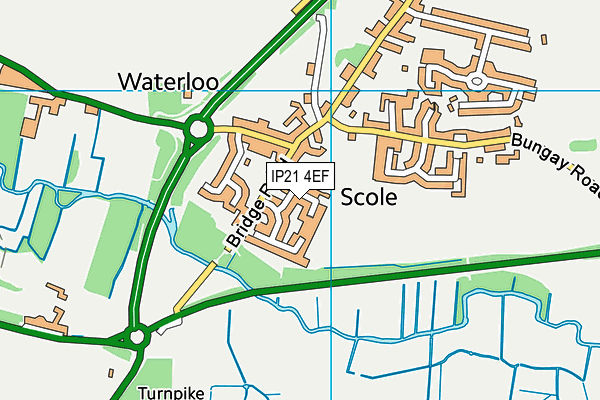 IP21 4EF map - OS VectorMap District (Ordnance Survey)