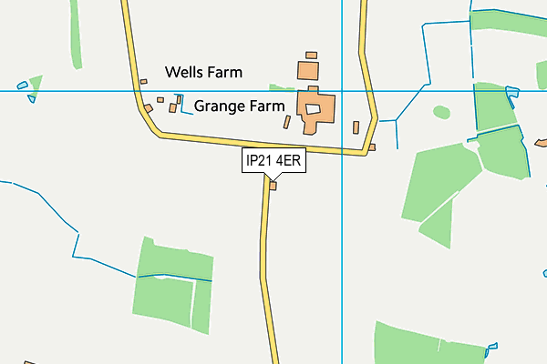 IP21 4ER map - OS VectorMap District (Ordnance Survey)