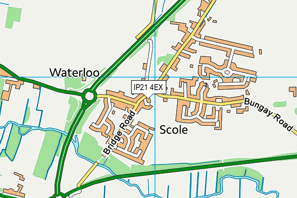 IP21 4EX map - OS VectorMap District (Ordnance Survey)