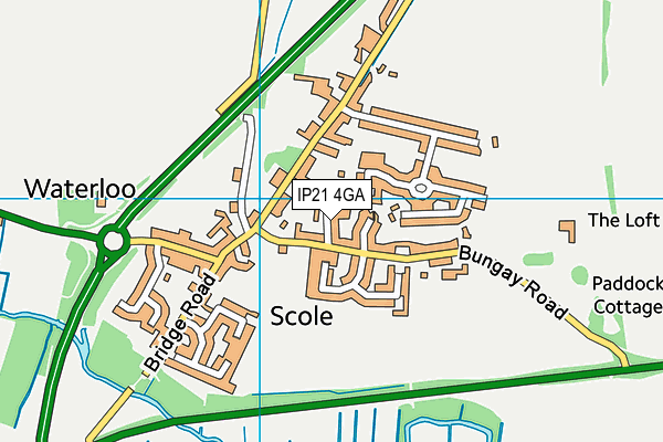 IP21 4GA map - OS VectorMap District (Ordnance Survey)