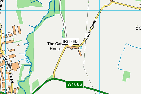 IP21 4HD map - OS VectorMap District (Ordnance Survey)