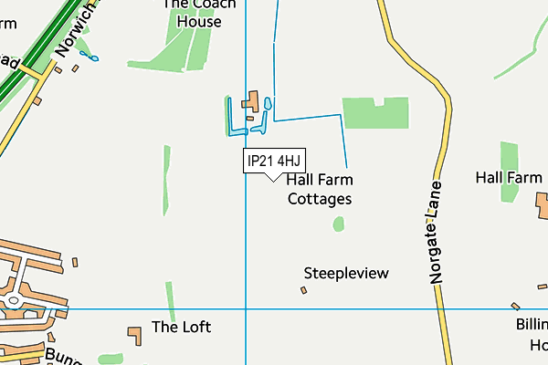 IP21 4HJ map - OS VectorMap District (Ordnance Survey)