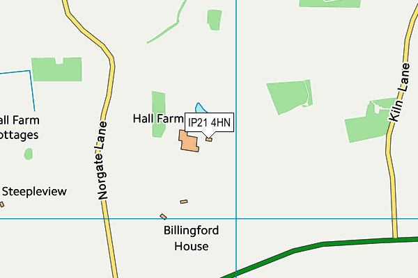 IP21 4HN map - OS VectorMap District (Ordnance Survey)