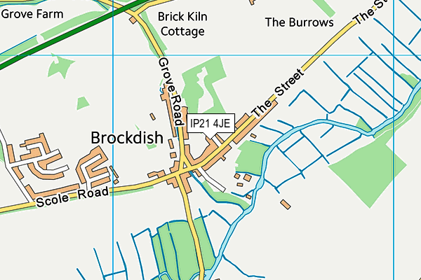 IP21 4JE map - OS VectorMap District (Ordnance Survey)