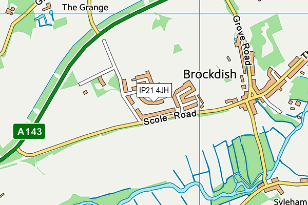 IP21 4JH map - OS VectorMap District (Ordnance Survey)