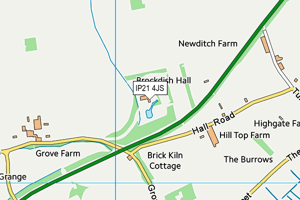 IP21 4JS map - OS VectorMap District (Ordnance Survey)