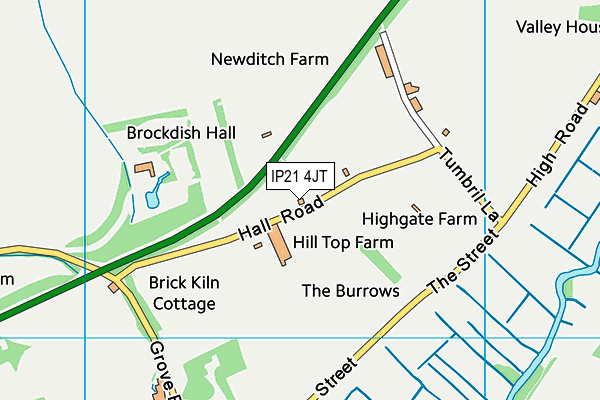 IP21 4JT map - OS VectorMap District (Ordnance Survey)